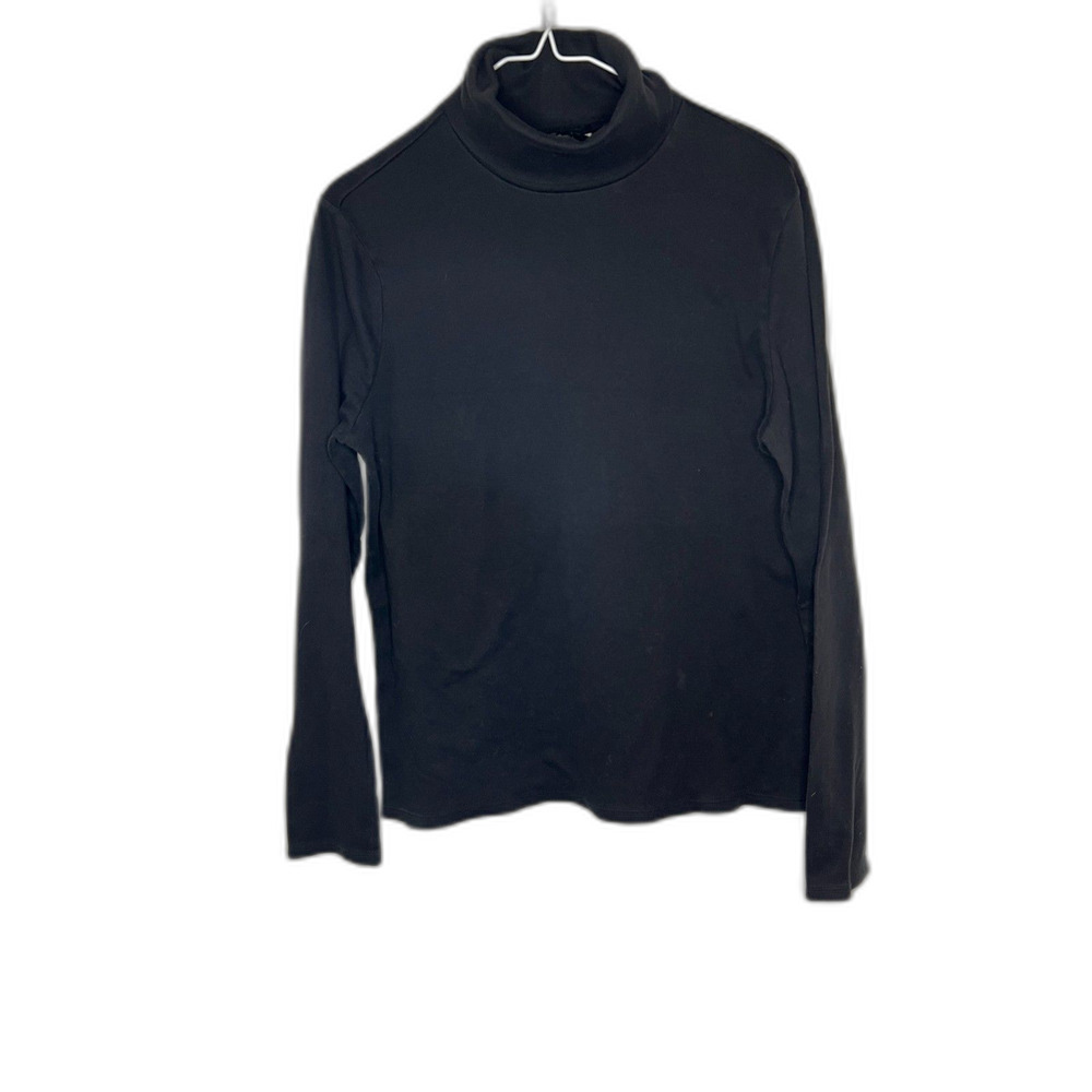 Eddie Bauer 100% Pima Cotton black turtleneck, L